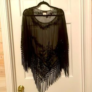 MARINA Vintage Evening Beaded Poncho